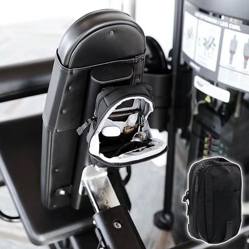 Magnetic GYM Phone Sling Bag for Men Women GYM Floor Organizer Sport Chest Crossbody Handle Pouch for Cards, Wallet, and Keys