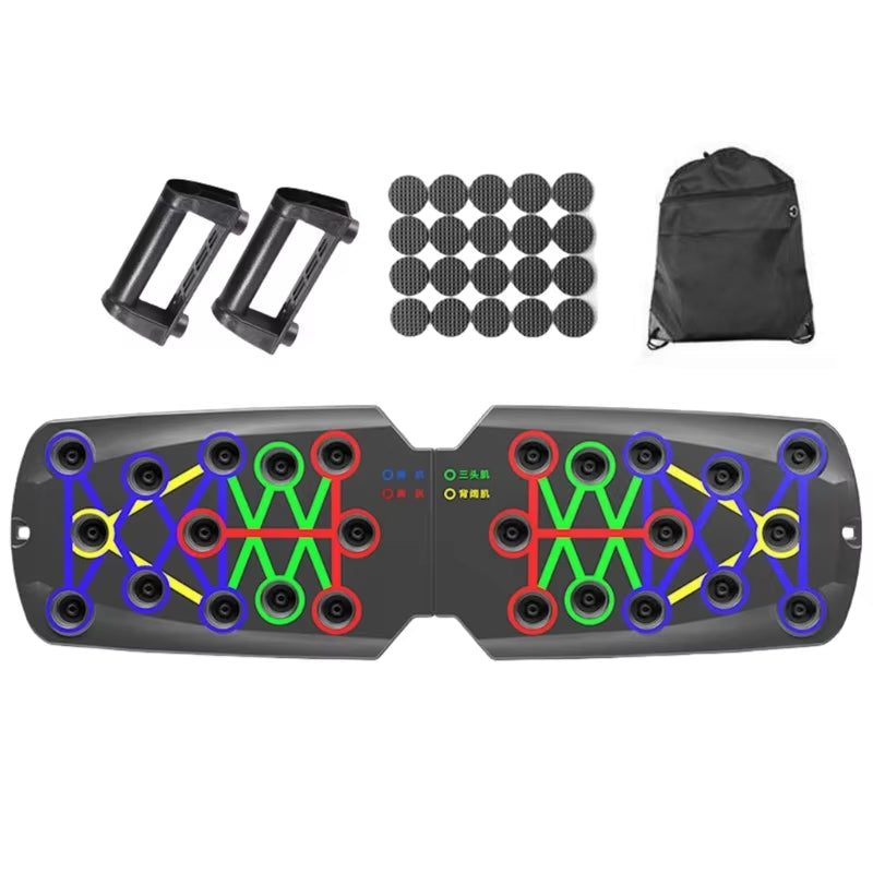 Multifunctional Push up Boards Press up Board Equipment Pushup Stands Push up Boards Exercise Board with Resistance Band