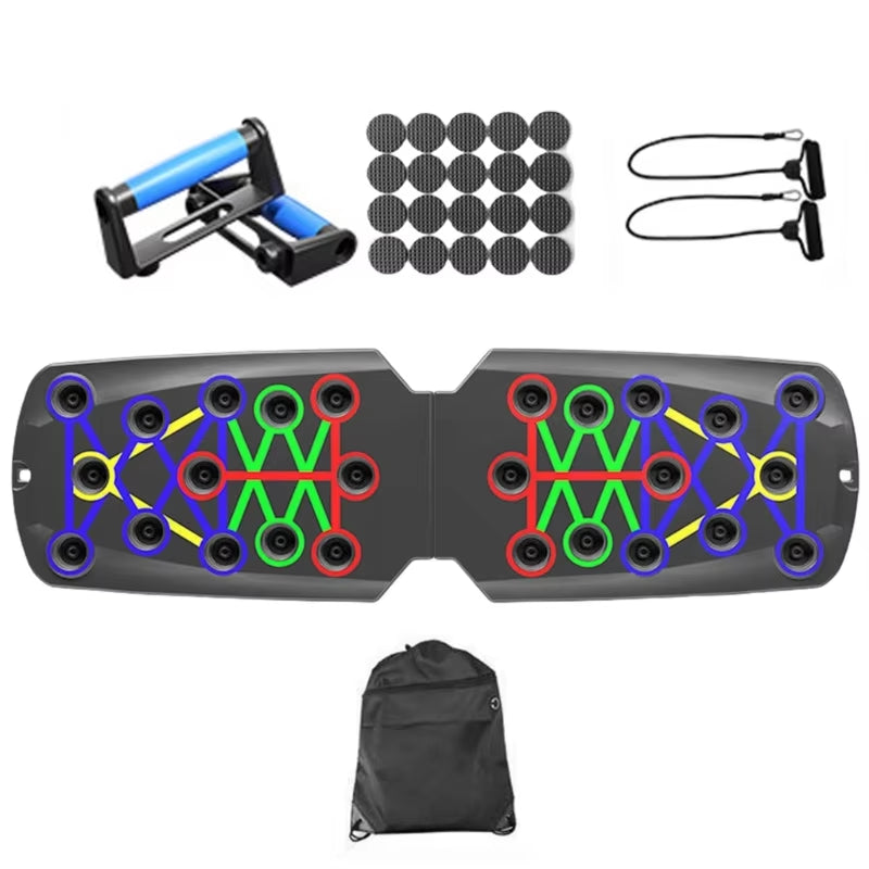 Multifunctional Push up Boards Press up Board Equipment Pushup Stands Push up Boards Exercise Board with Resistance Band