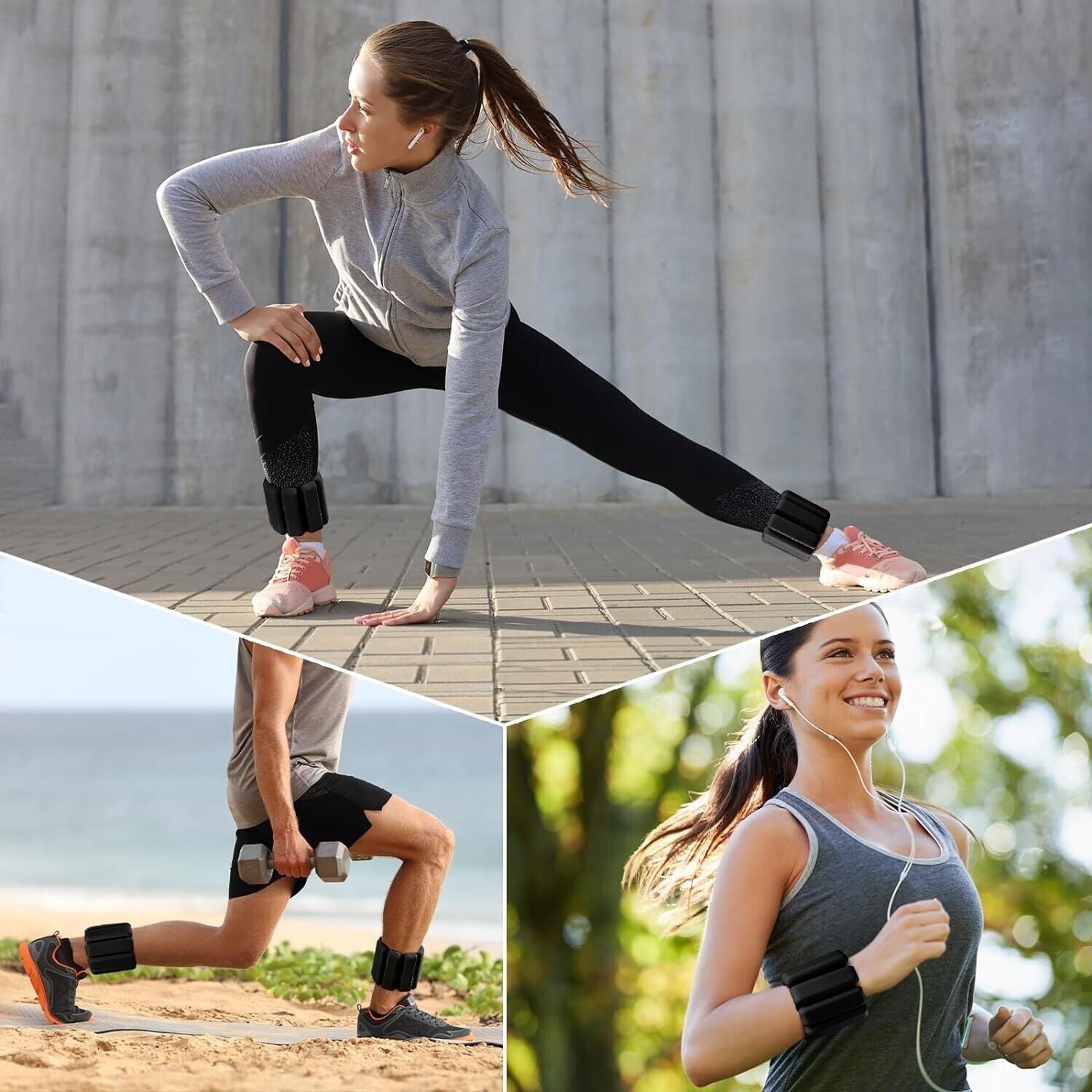 Bangles 2Pc Body Weight Set Wrist Leg Weight & Ankle Weights - 1Lbs Each Wrist