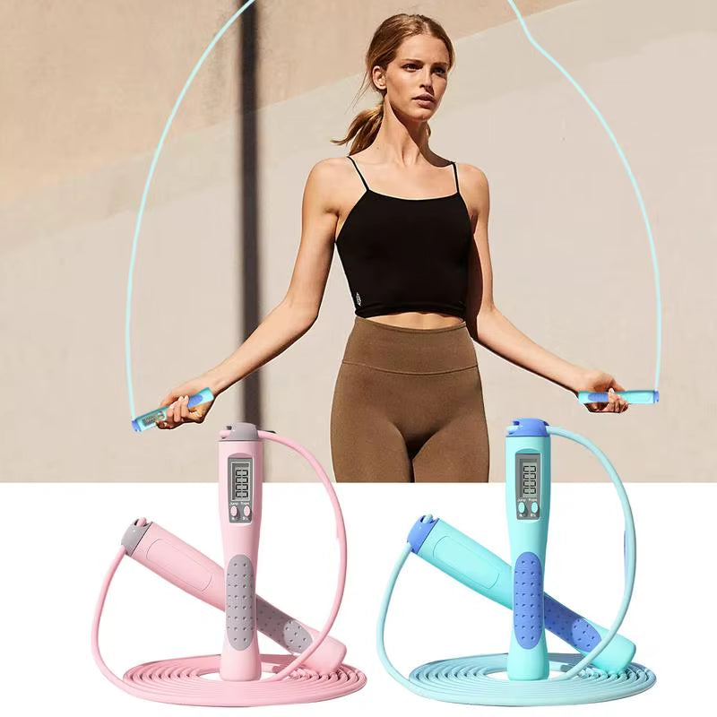 Smart Jump Rope Skipping Rope Workout Jump Rope with Counter Adjustable Speed Rope Home Gym Equipment Digital Jump Rope for Home